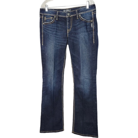 Silver Jeans Denim - Silver Lola 17" Boot Cut Dark Wash Jeans Size 31 W x 32 L Women's